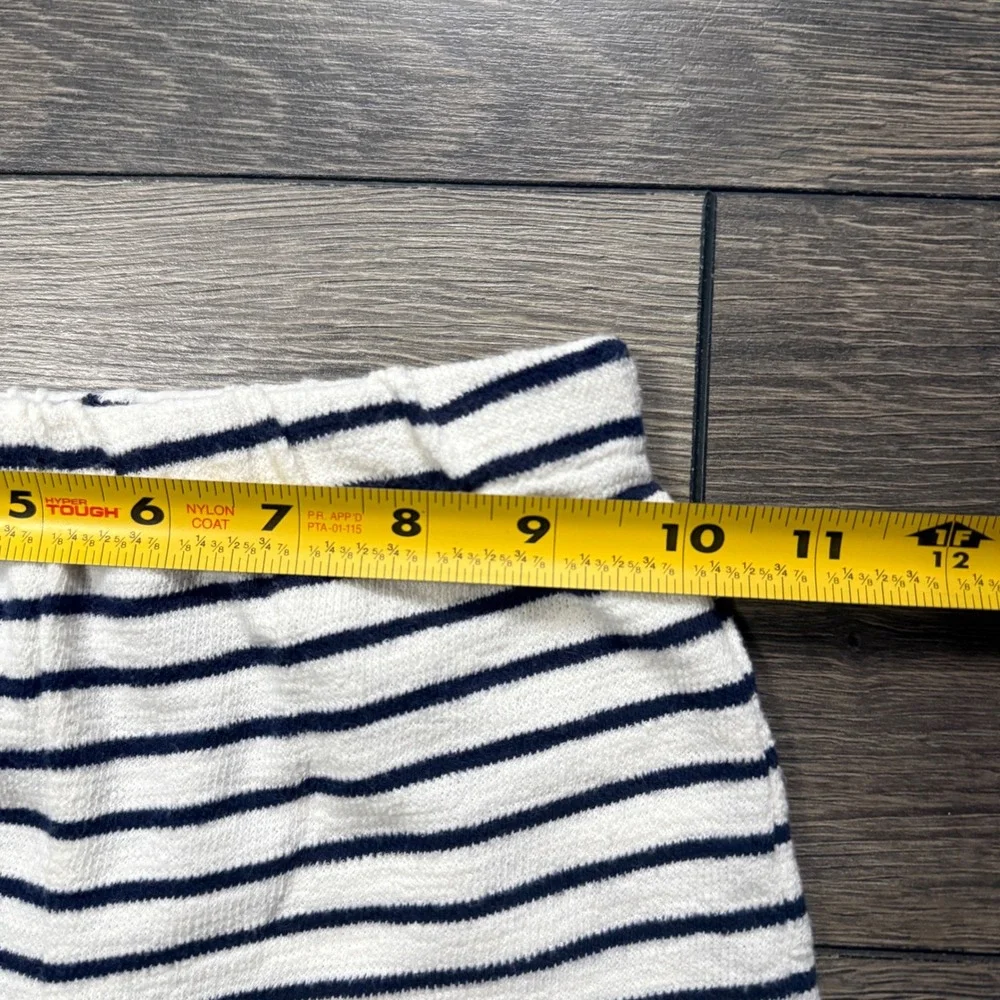 Old Navy Toddler Girls 2T Navy Blue White Striped Ruffle Tank and Shorts Set